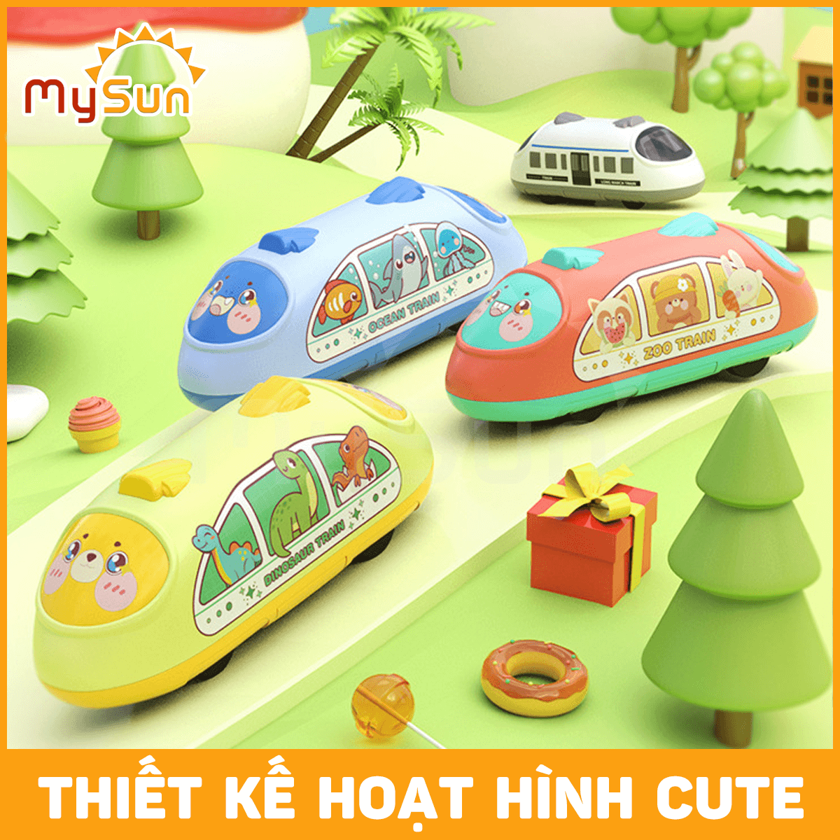 Tàu điện ngầm siêu cao tốc đồ chơi mô hình trong nhà giá rẻ cho bé MySun