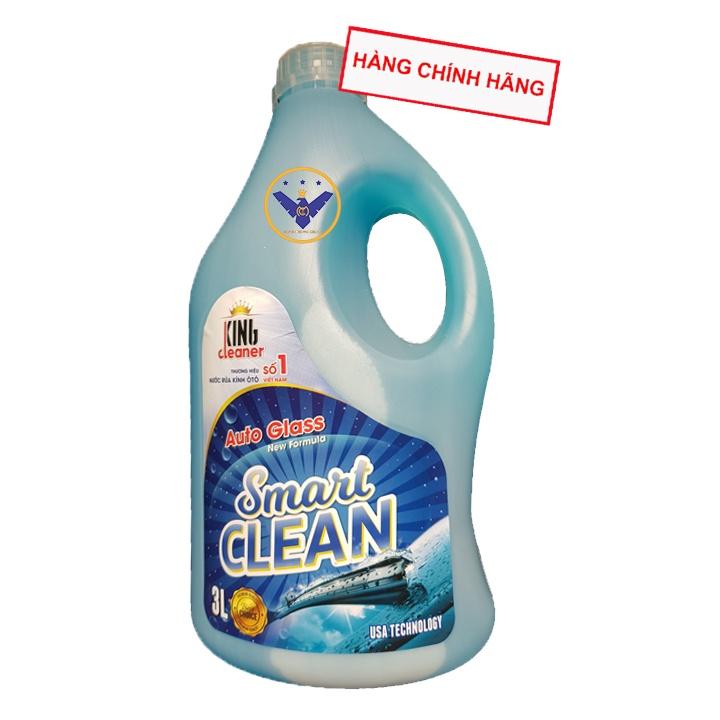 Combo 2 Nước rửa kính xe ô tô siêu sạch đậm đặc KING CLEANER màu xanh dịu nhẹ