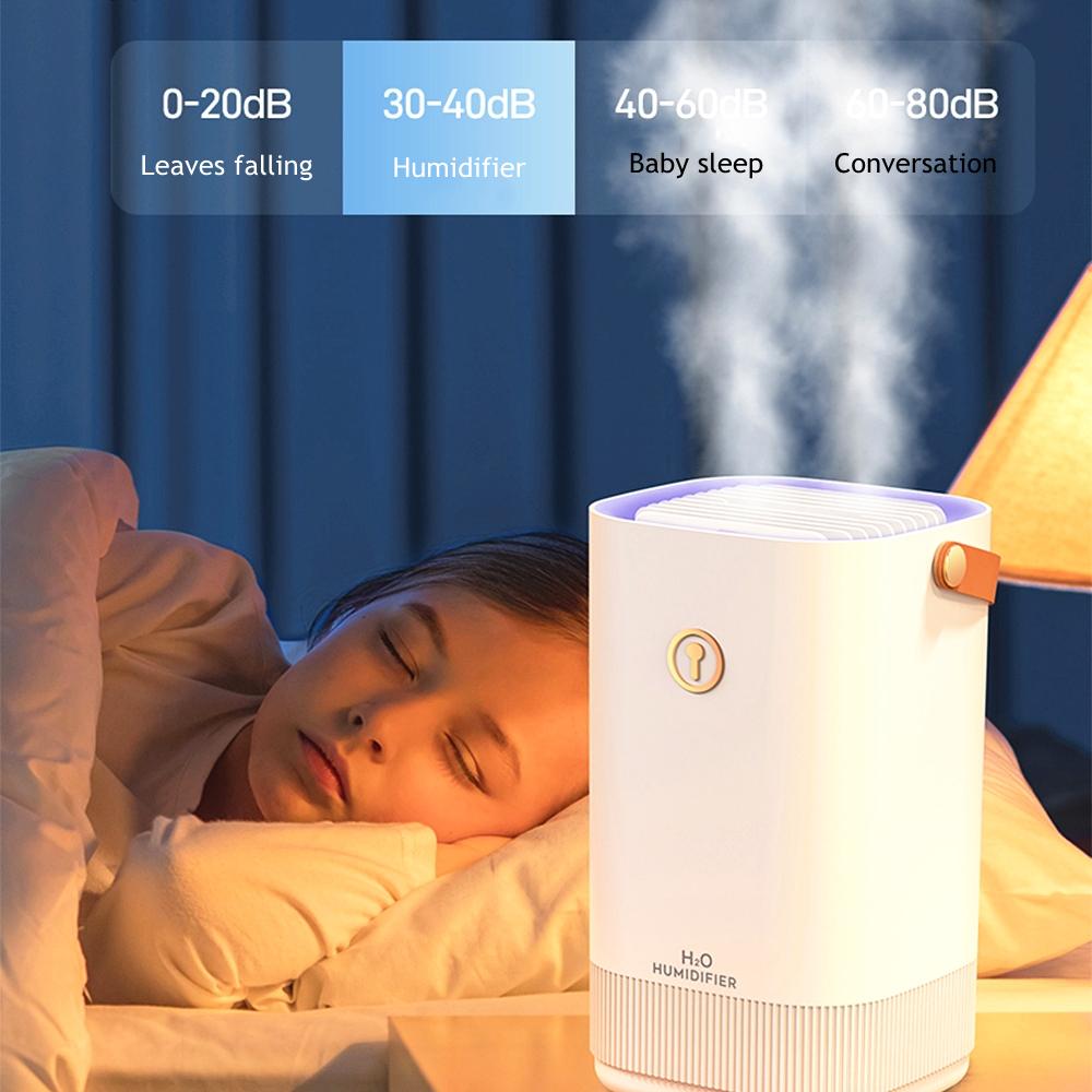 Hộ Gia Đình Máy Tạo Độ Ẩm Không Khí 3300ML Đôi Vòi Phun Cool Mist Hương Thơm Khuếch Tán Coloful Đèn LED Sương Mù Nặng Siêu Âm Thanh USB Humidificador