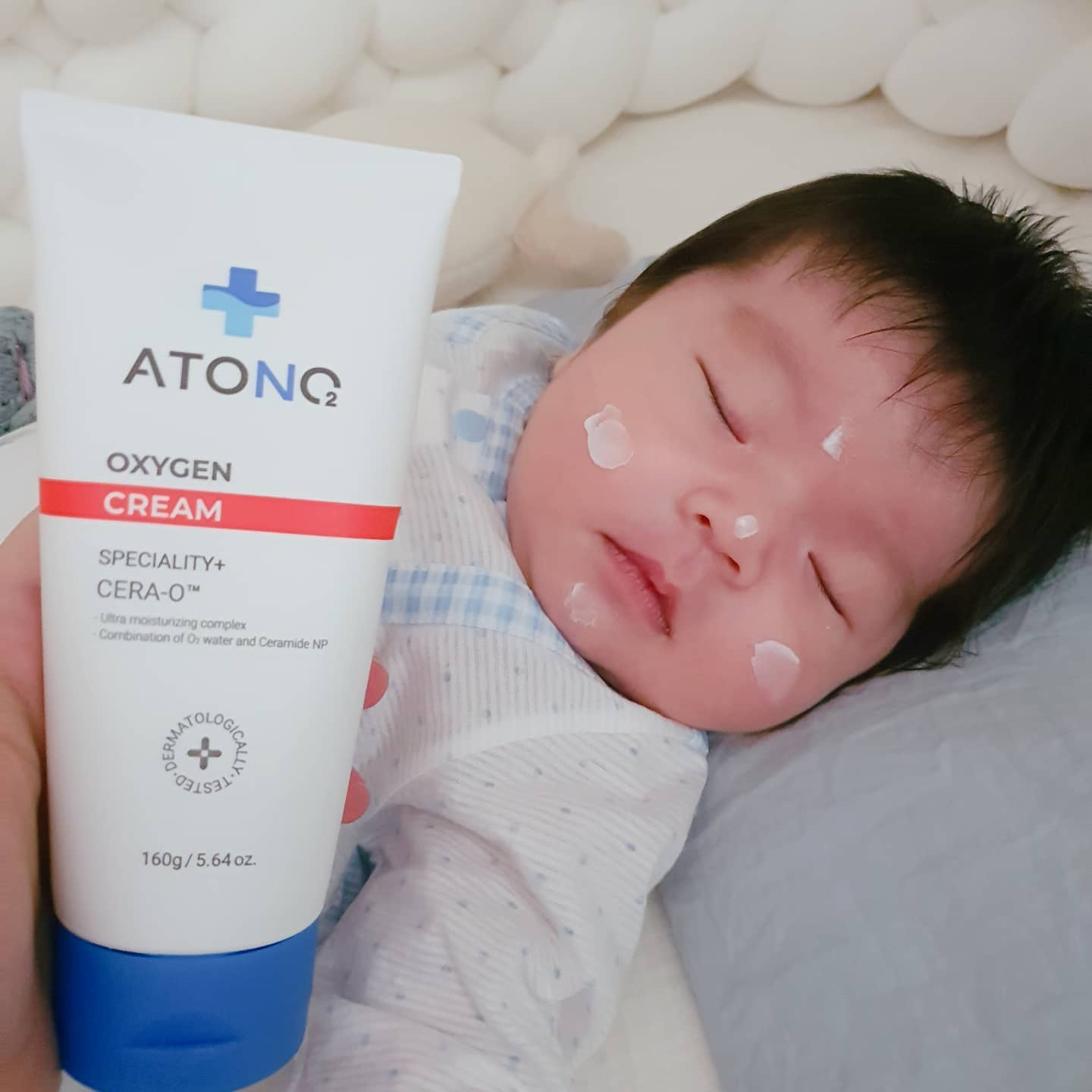 Kem dưỡng ẩm hữu cơ chuyên biệt Oxygen Atono2 cho da khô ngứa 160g (0m+)