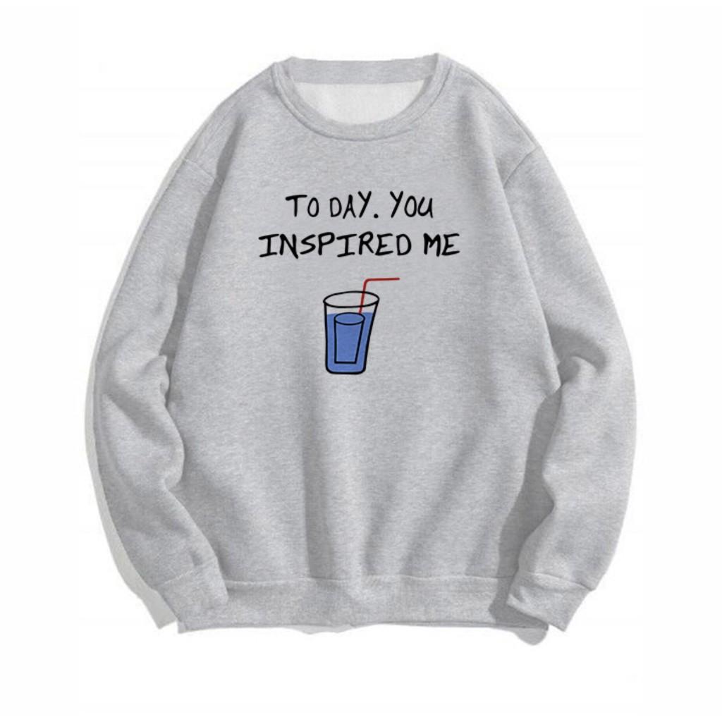 ÁO SWEATER NAM NỮ IN LY NƯỚC (NHIỀU MÀU)