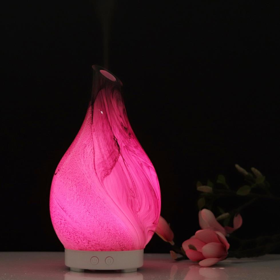 GIÁ SỐC Máy xông tinh dầu, máy khuếch tán tinh dầu Lọ Hoa 3D kiêm đèn ngủ đổi màu đẹp tuyệt vời