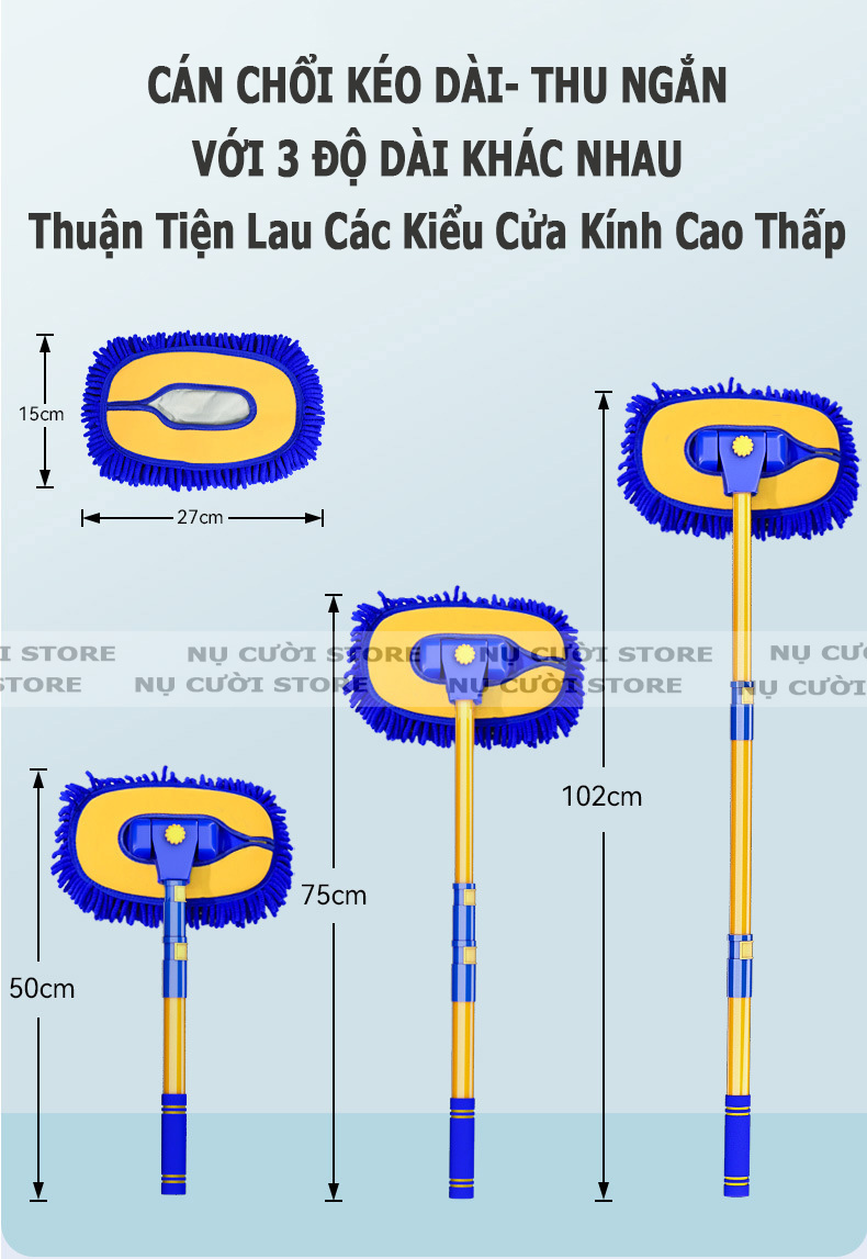 Chổi Lau Nhà; Cây Lau Kính; Chổi Vệ Sinh Nhà Cửa; Chổi Quét Bụi, Vệ Sinh Ô Tô