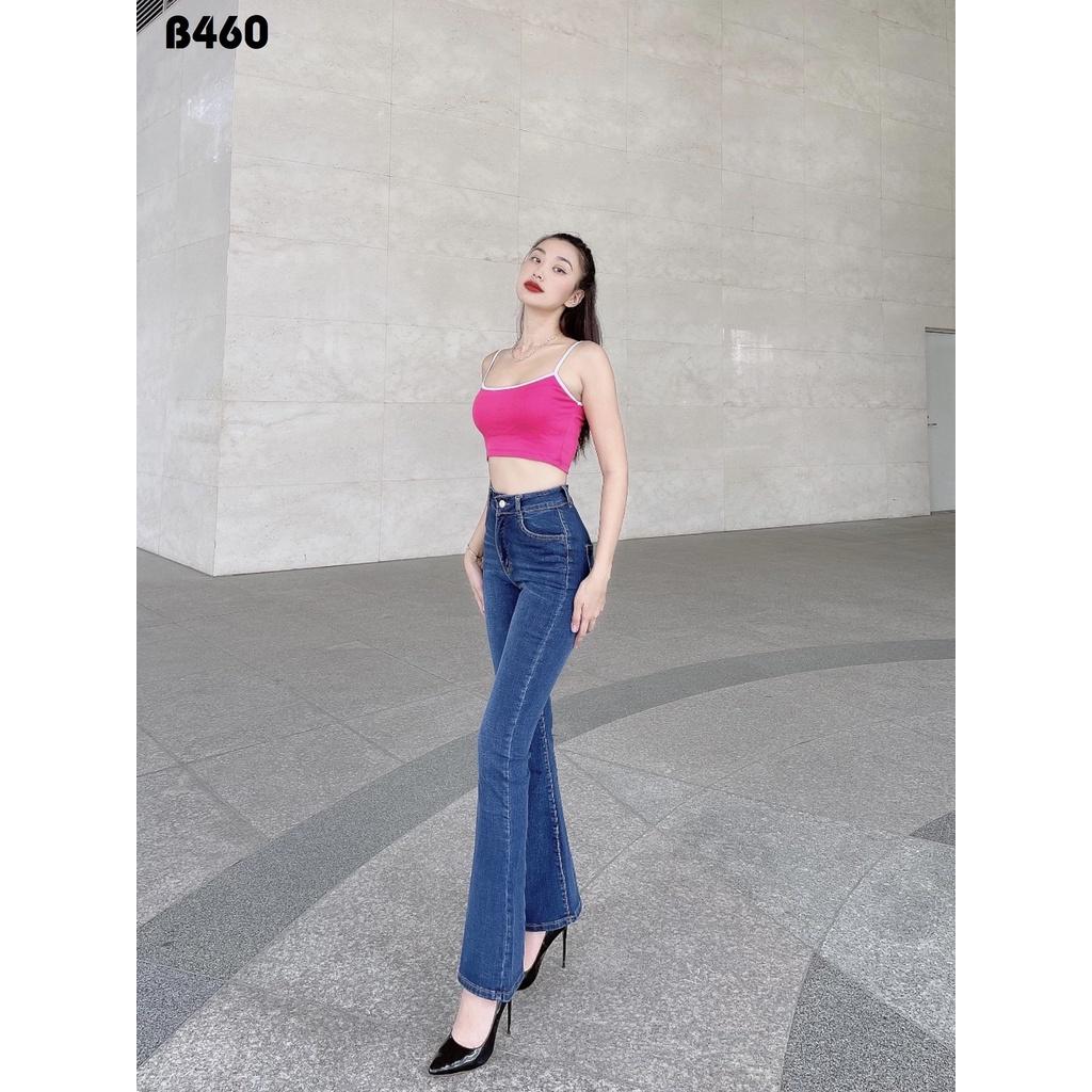 Quần Jeans Nữ Ống Loe Dài Lưng Siêu cao
