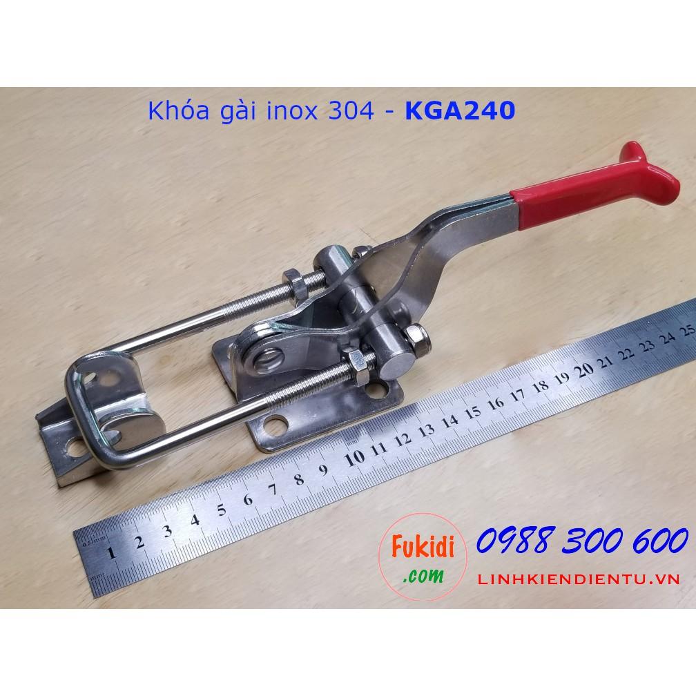 Khóa gài SU304 chiều dài 240mm thay đổi được - KGA240