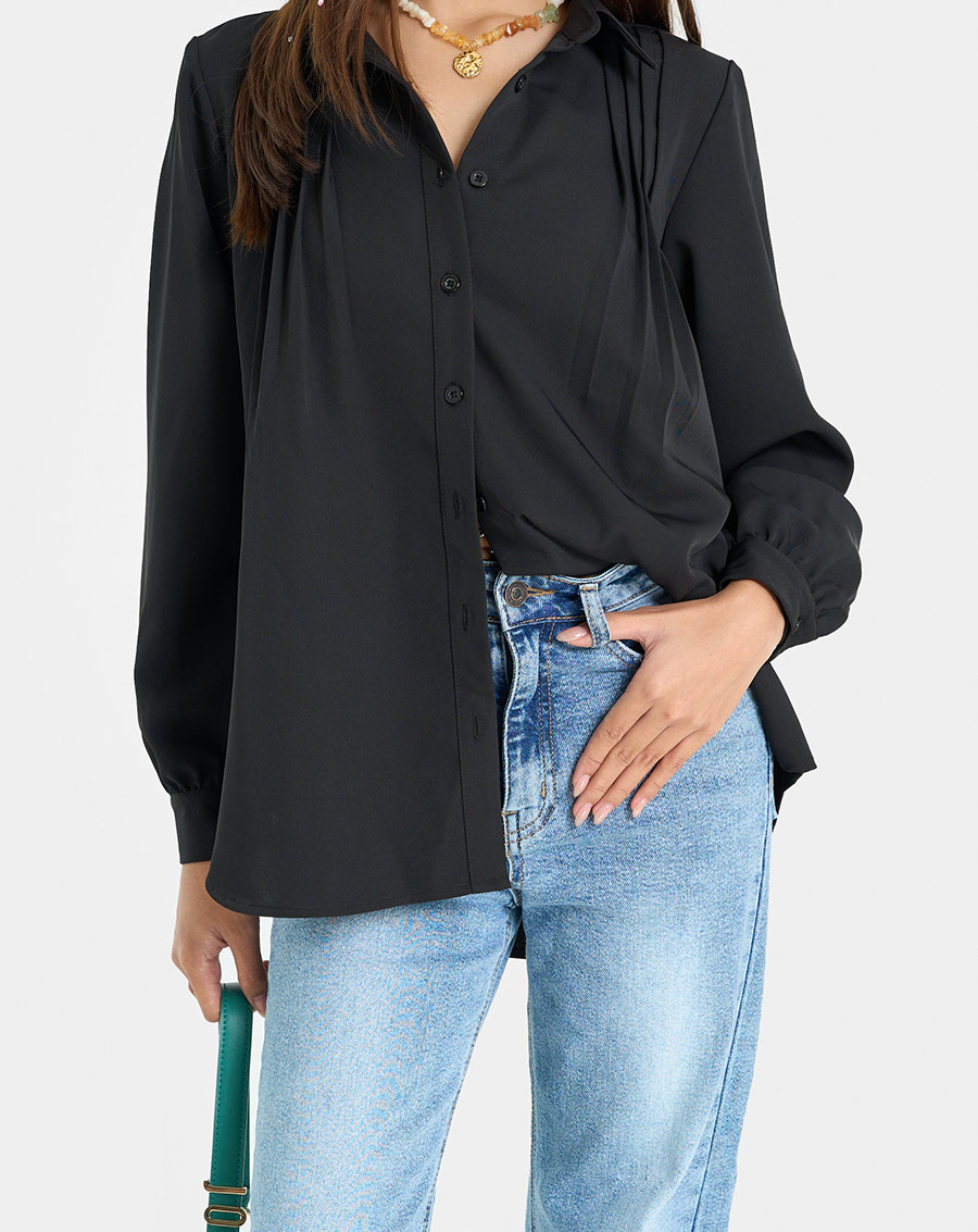 Áo Sơmi Nữ Thời Trang JUNO Dáng Oversized JNASM017