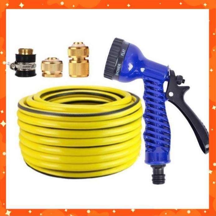 Bộ dây tăng áp 3 lần vòi xịt nước rửa xe, tưới cây loại 15m 206843