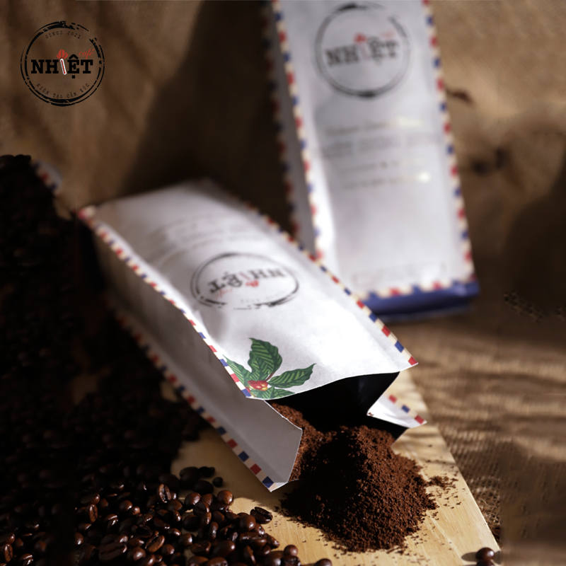 500 gr Cà phê Robusta nguyên chất 100% pha máy, pha phin vị đắng đầm hậu ngọt thơm nồng từ Nhiệt Cafe