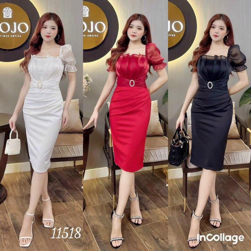 Đầm dự tiệc phối tơ gân
