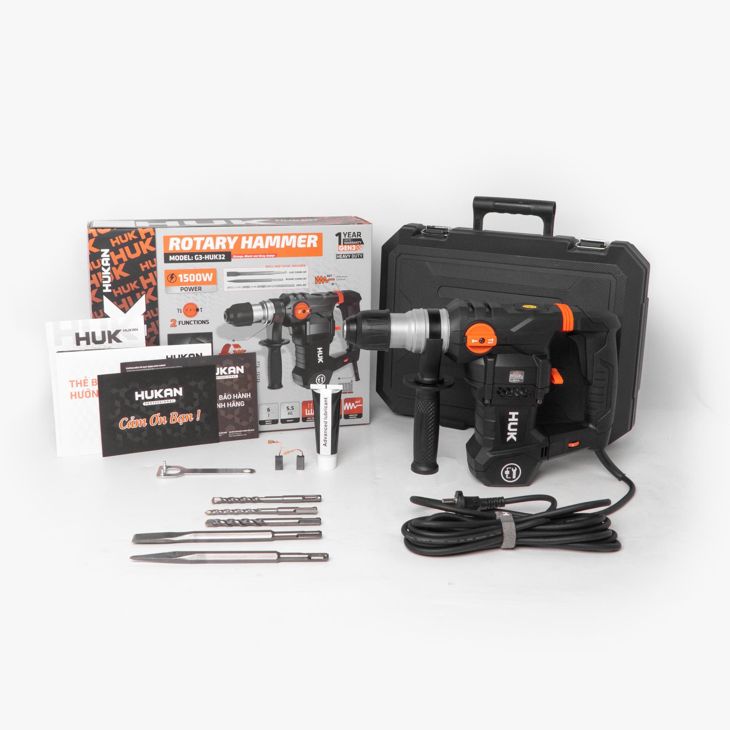 MÁY ĐỤC BÊ TÔNG 1500W G3-HUK32 HUKAN -HÀNG CHÍNH HÃNG