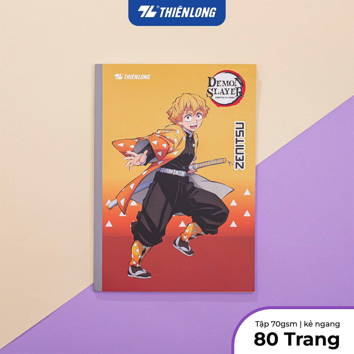 Combo 5/10 Tập vở Thiên Long 80/120 trang kẻ ngang 7mm 70gsm - dành cho học sinh, sinh viên - Phiên bản Demon Slayer