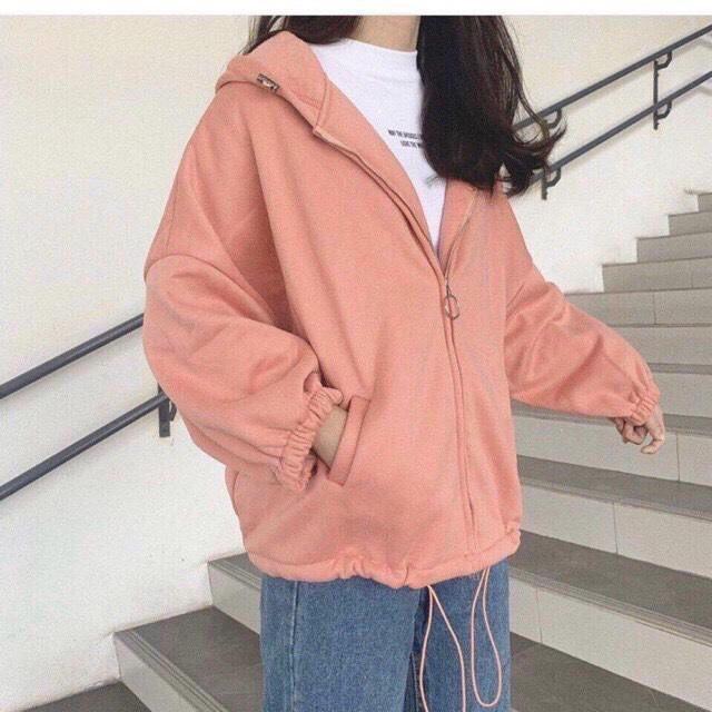 Áo khoác trơn cánh dơi có khoen, dây rút Freesize Dưới 65KG AK49