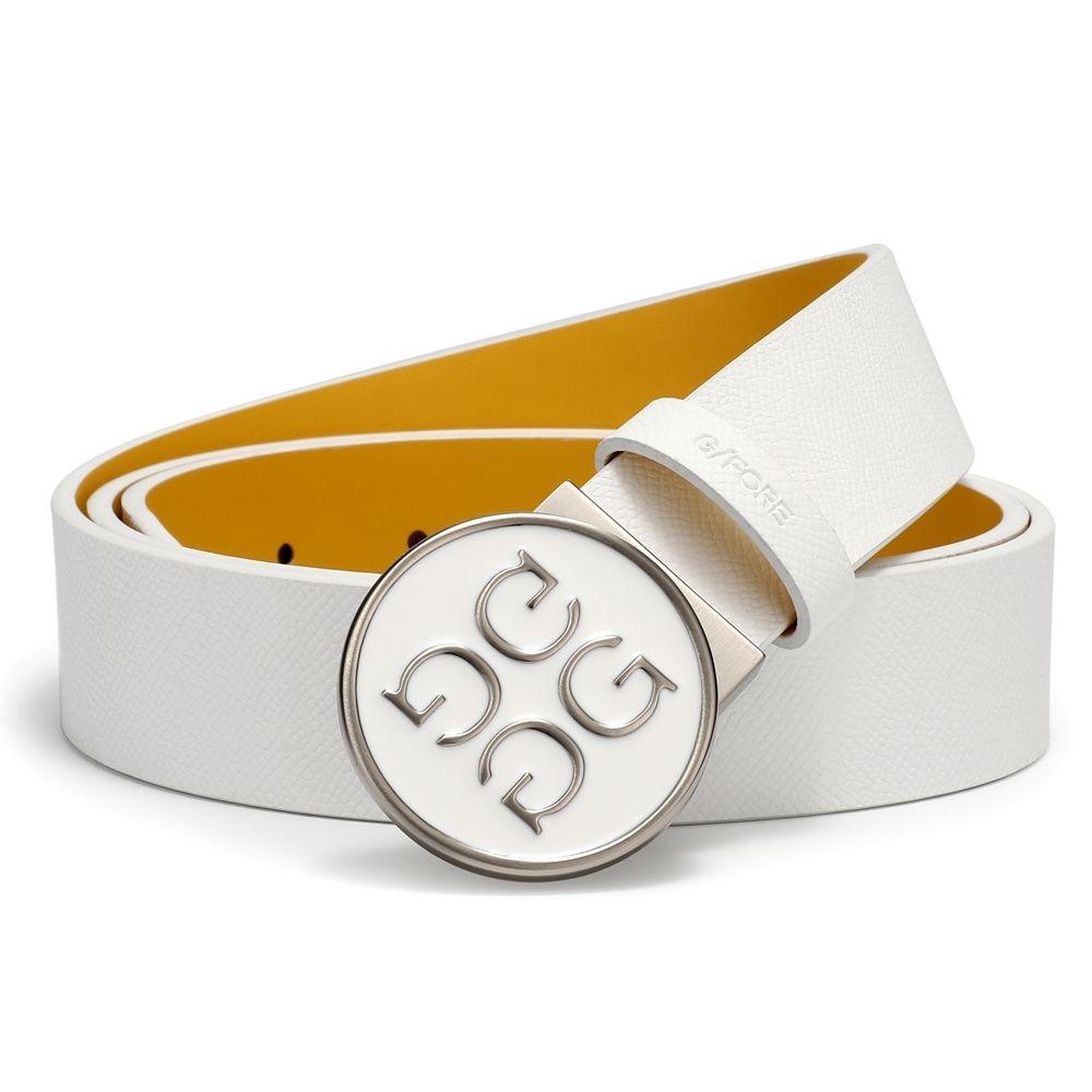 2023 Vành đai golf mới bằng da chất lượng cao nam Thể thao giải trí thời trang thương hiệu Hàn Quốc Belt Golf Belt Color: White