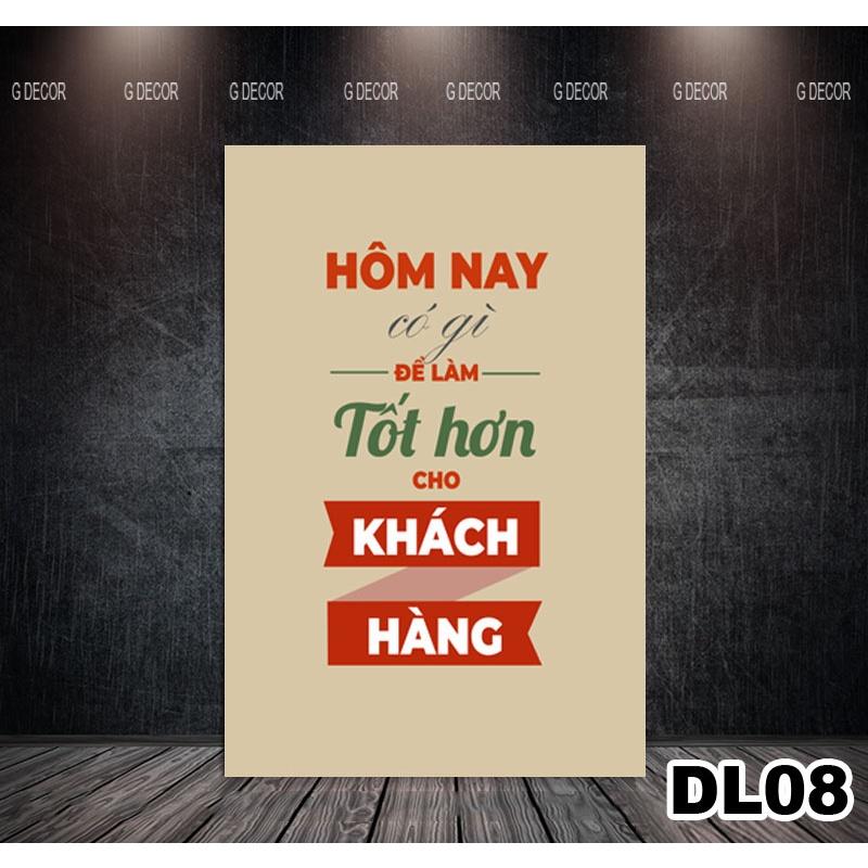 Tranh khung gỗ slogan tạo động lực cực mạnh DL02, tranh treo phòng học làm việc công ty văn phòng