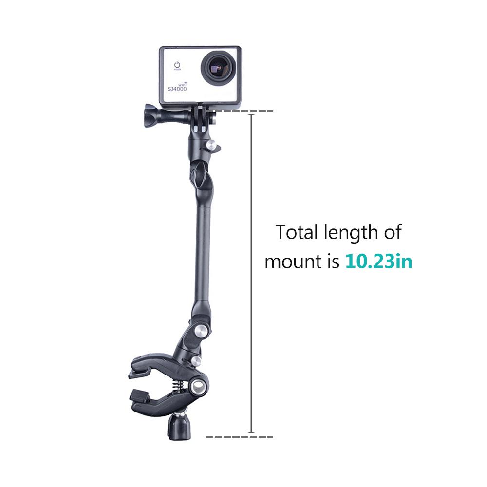 10-inch Articulating Arm Camera Mount with 3.3cm/1.3in Clamp Capacity 360°Adjustable Magic Arm Replacement for Gopro