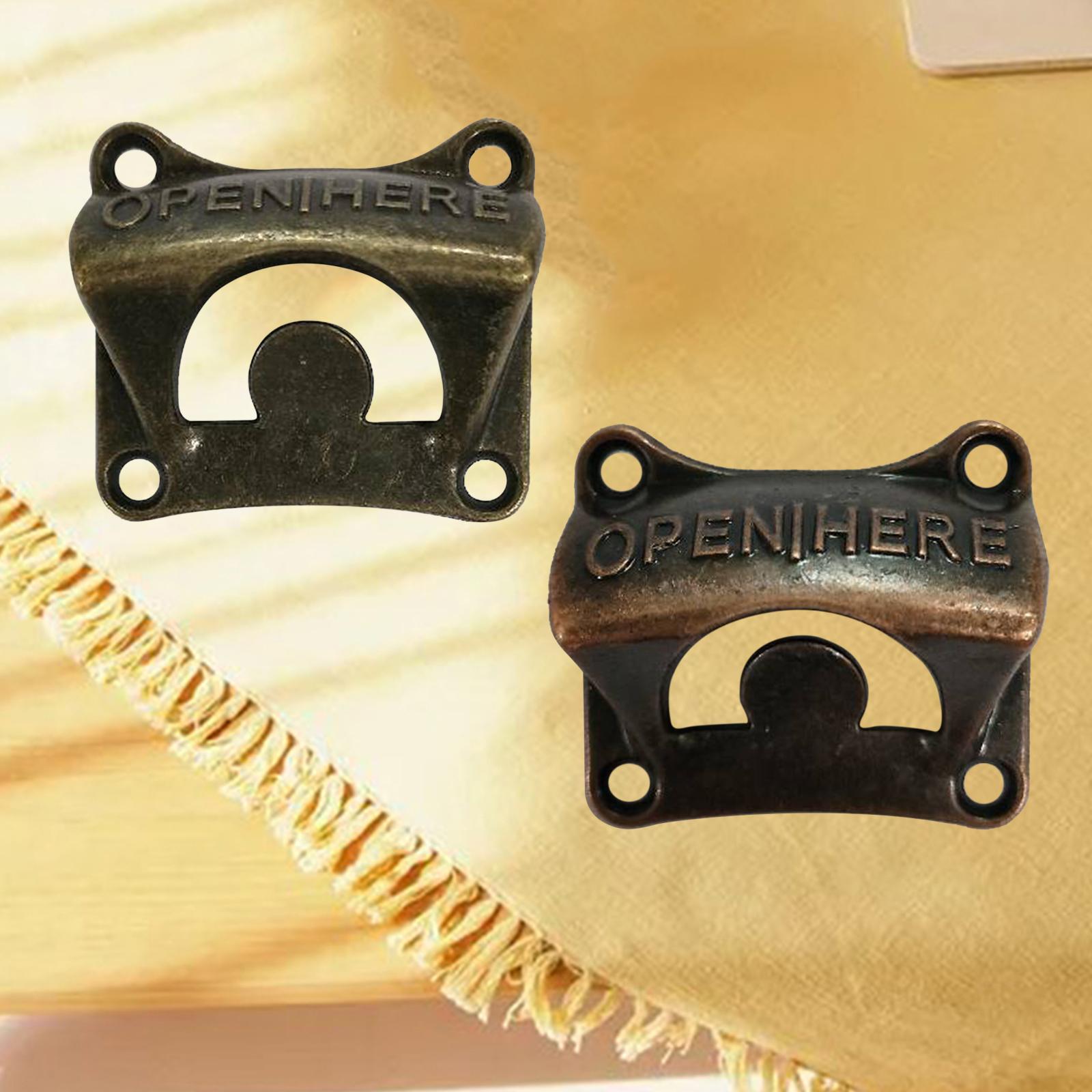 2pcs Vintage Style Wall Mount Bottle Opener Fast Soda Glass Opener