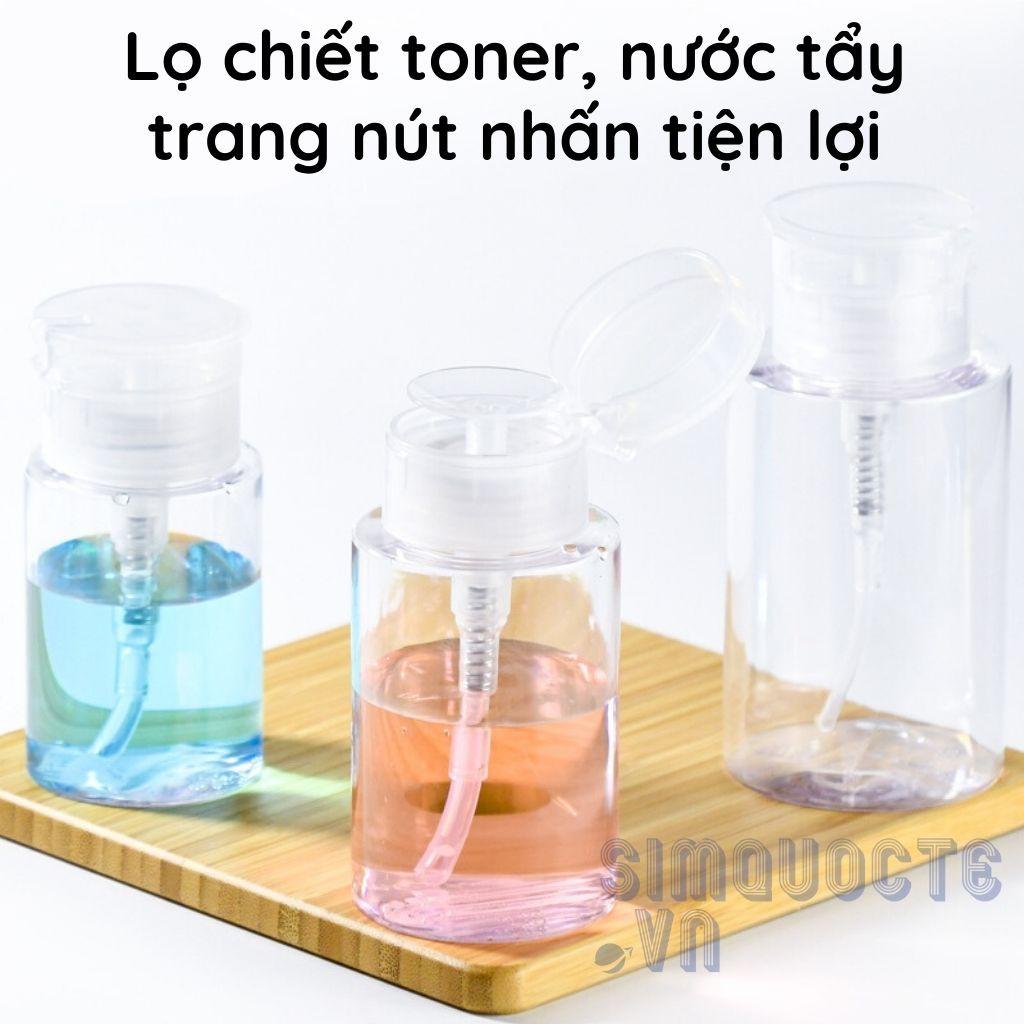 Lọ chiết mỹ phẩm toner có nút nhấn tiện lợi