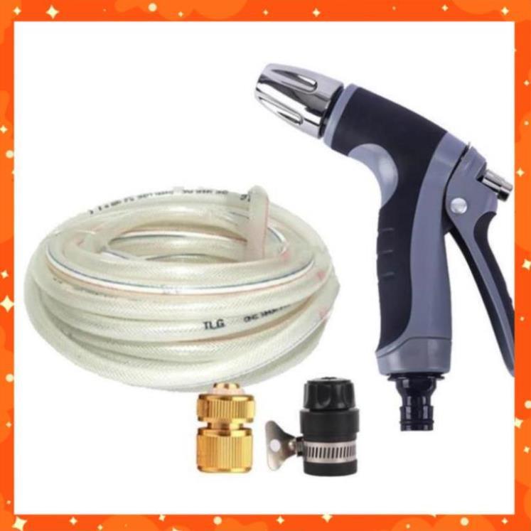 Bộ dây và vòi xịt tăng áp rửa xe tưới cây 7-10M 206817