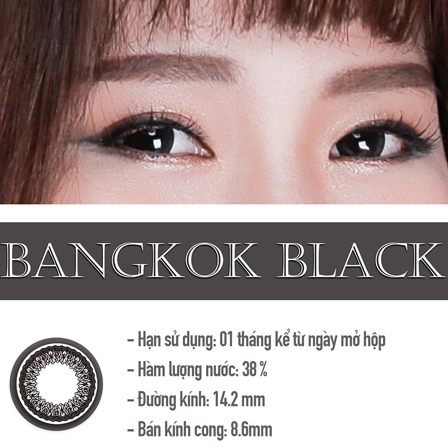 Kính Áp Tròng Dùng 1 Tháng Eye Secret KM1T - Bangkok Black