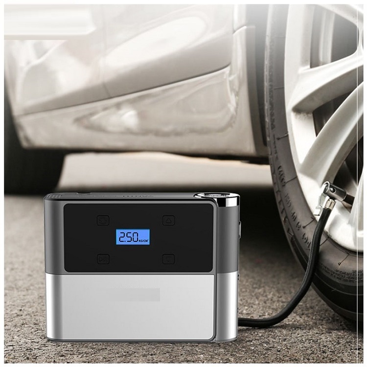 Dụng cụ kiểm tra bánh xe hơi kiêm bơm lốp, sạc dự phòng di động đa năng cao cấp A03