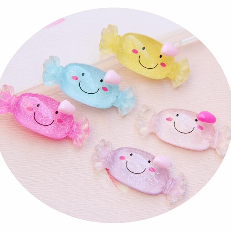 *HN* Charm kẹo nhỏ trong suốt cho các bạn trang trí vỏ điện thoại, DIY