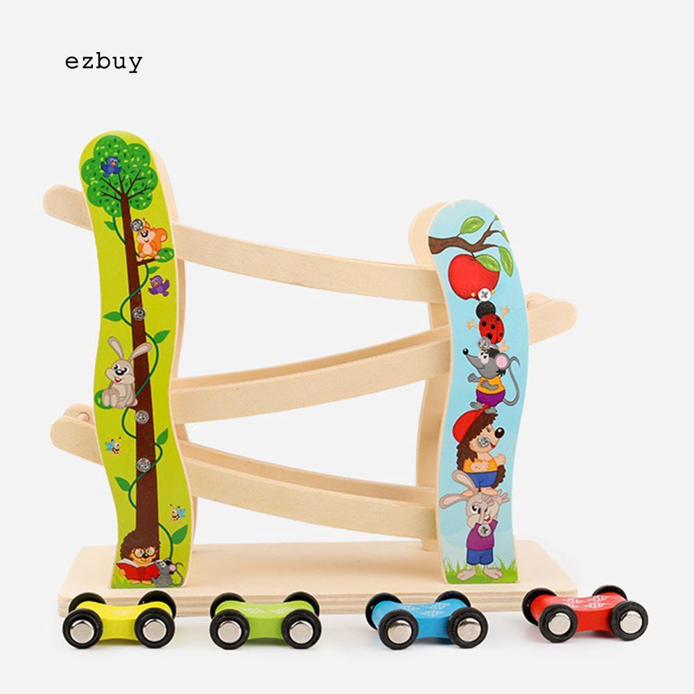Bộ đồ chơi xe đua bằng gỗ siêu thú vị dành cho các bé