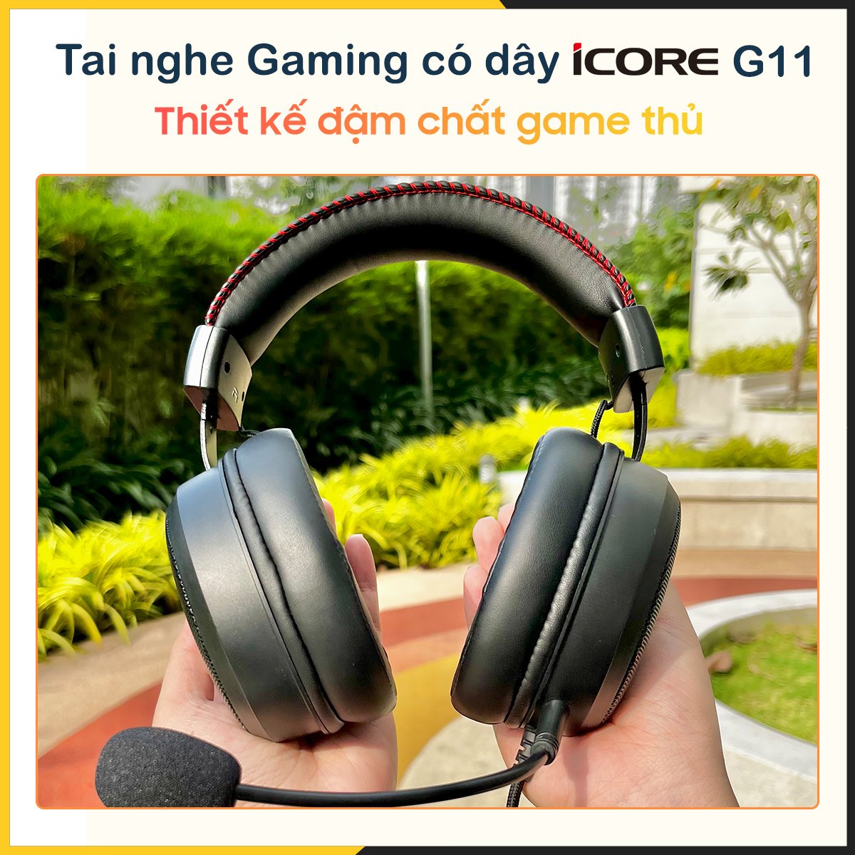 Tai nghe chụp tai Gaming có dây iCore G11 - Hàng Chính Hãng