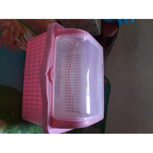 Kệ Úp Chén Bát Có Nắp Đậy 1 Tầng- Có Lỗ Thoát Nước Nhựa Nắp Đậy Chống Bụi Bặm Cao Cấp