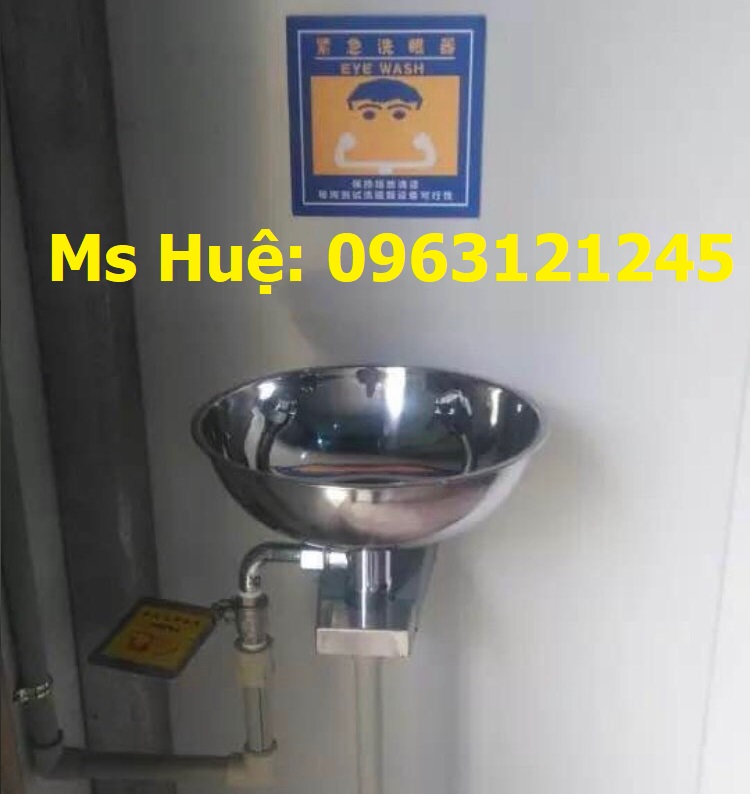 Chậu rửa mắt khẩn cấp gắn tường inox