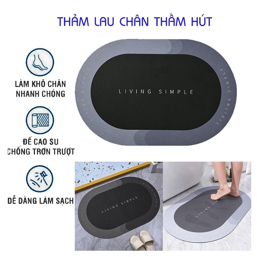 Thảm Dậm Chân Silicon BATH MAT Hút Nước Siêu Thấm - Thảm Lau Chân Siêu Mềm Siêu Dày, Thấm Nước Chất Liệu Chống Trượt