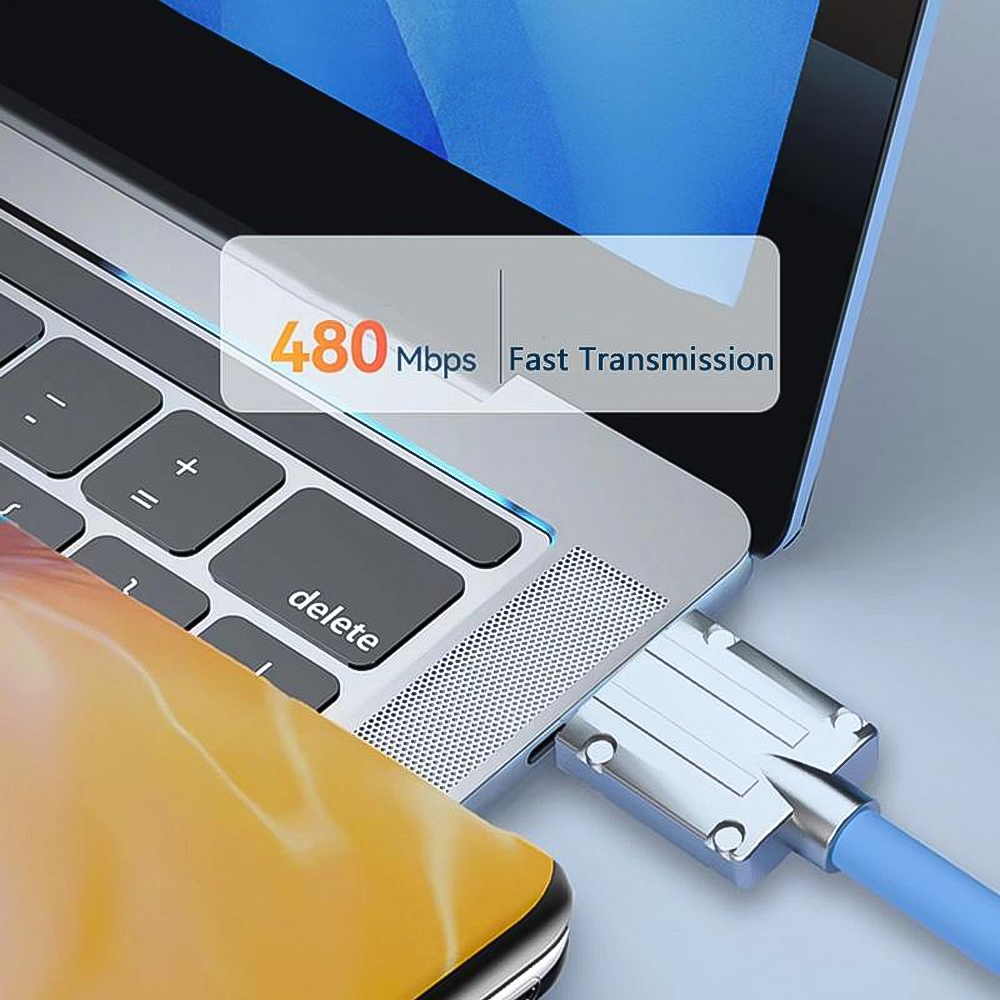 Cáp sạc nhanh 120w cá mập bọc thép USB ra MICRO USB dây silicon dài 1m - hàng chính hãng