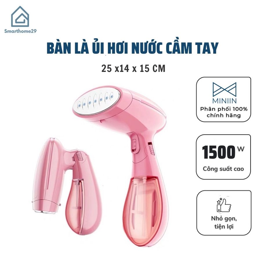 Bàn Là Ủi Áo Quần  Hơi Nước Cầm Tay Tiện Lợi Loại 1 Hàng Chính Hãng MINIIN- Là Được Tất Cả Loại Vải- Gấp Gọn Tiện Dụng