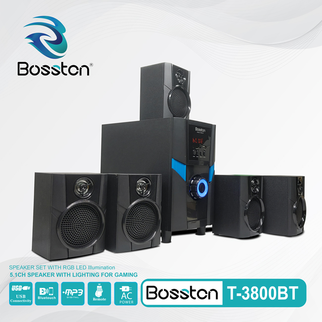 Loa 5.1 Bosston T3800-BT LED(Bluetooth - AC 220V) - JL - HÀNG CHÍNH HÃNG