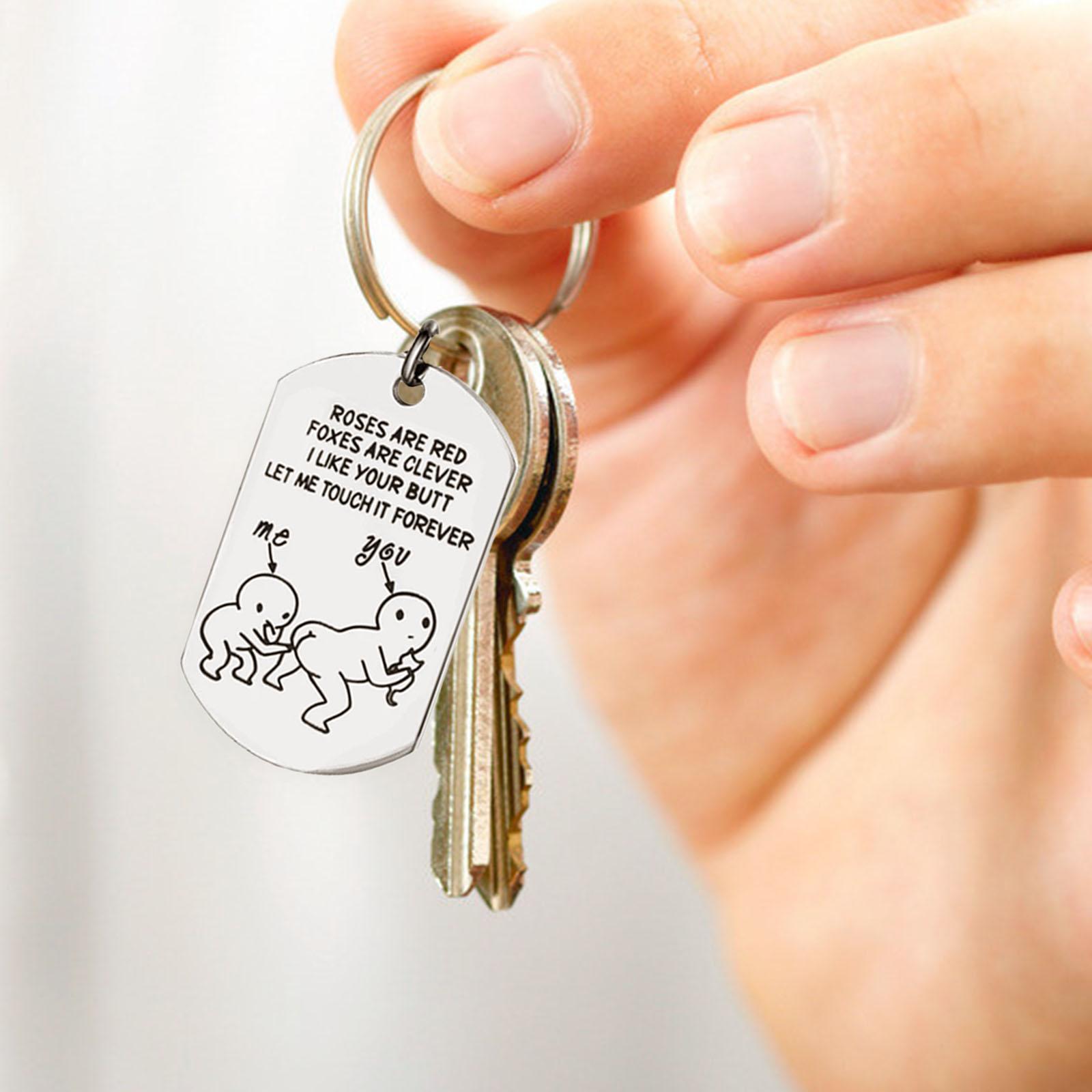 4 Pieces Keychain Keyring Key Chain Pendant for Christmas Birthday Gift