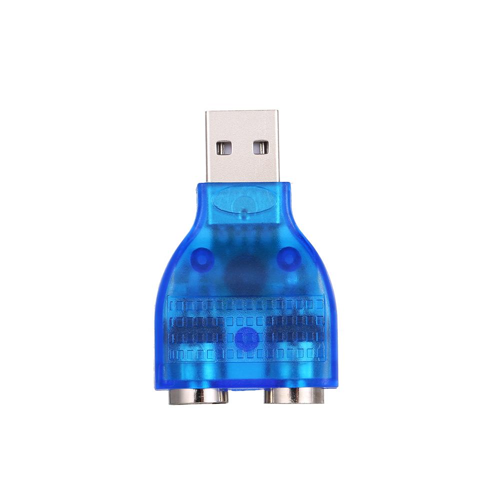 USB to Dual PS/2 Adapter USB A Male to PS2 Female Converter Splitter for Mouse Keyboard
