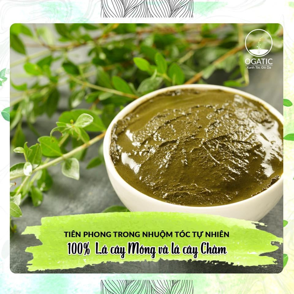 Bột lá nhuộm tóc thiên nhiên OGATIC Màu Nâu- 50g