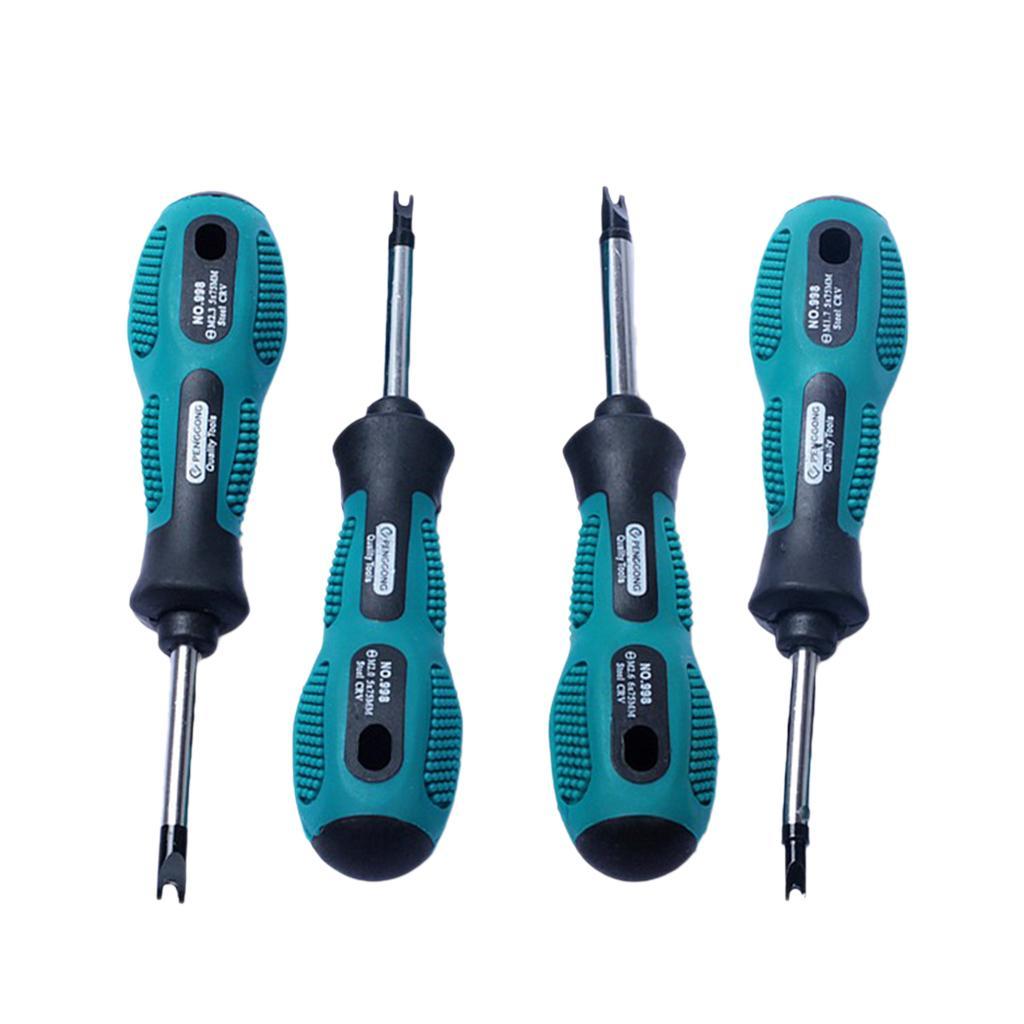 4Pieces Screwdriver Set U Type Multi Function Magnetic Slotted Screw Driver