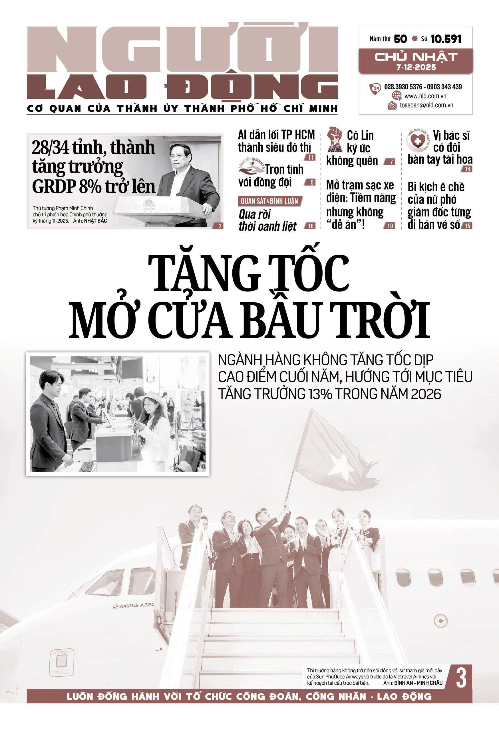 Nhật báo Người Lao Động từ ngày 01-12-2025 đến 07-12-2025