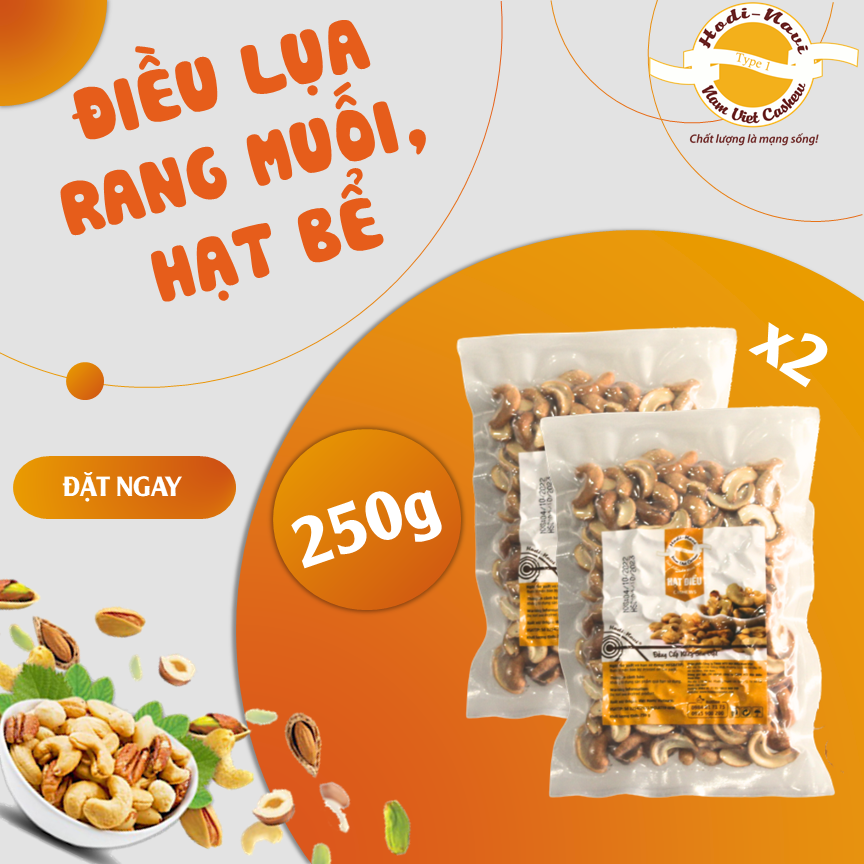 Điều lụa rang muối hạt vỡ/ bể Hodi - Navi bịch ép chân không 500g, được lựa kỹ, tiết kiệm, dinh dưỡng