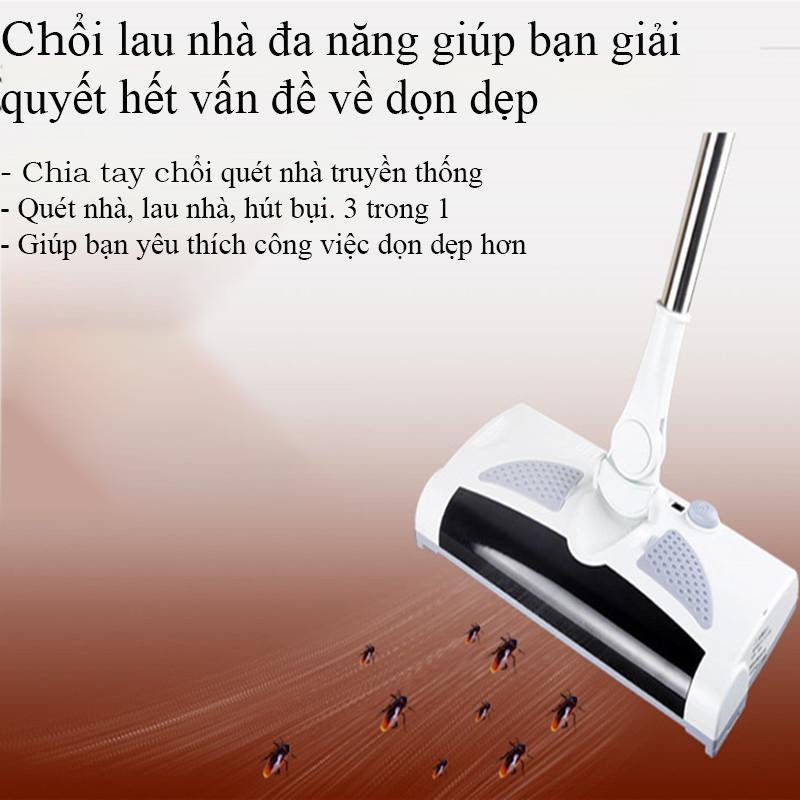 Chổi quét nhà hút bụi - chổi lau nhà sạc điện