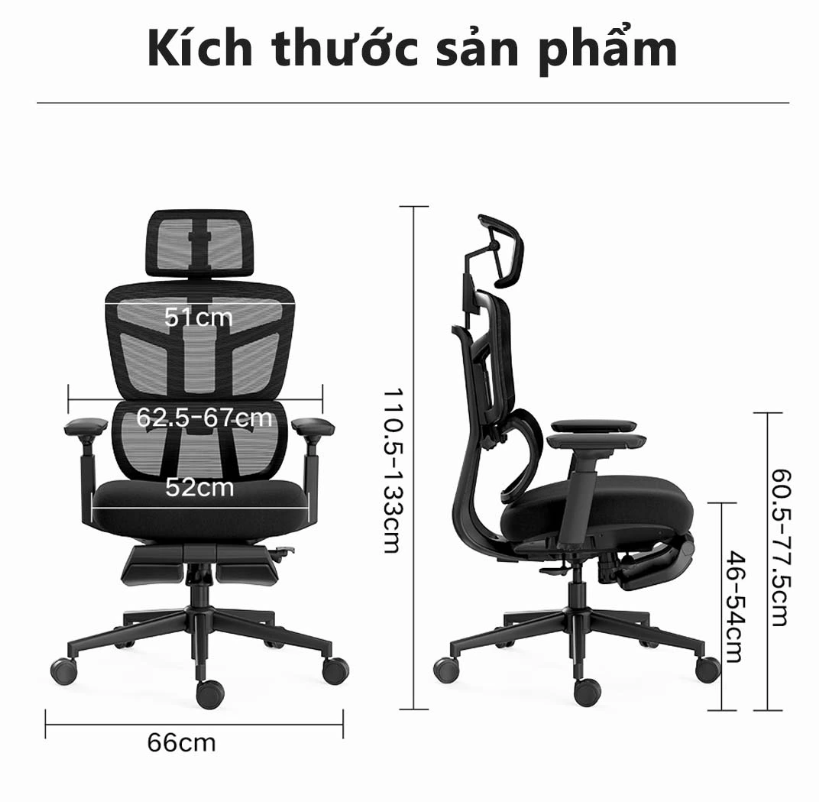 Ghế Xoay Công Thái Học Cao Cấp XIAOMI HBADA HDNY189BM Lưng Kép Đệm 4D, Tựa Tay Điều Chỉnh 4D, Tựa Lưng Chỉnh 3 Cấp, Bác Sĩ Khuyên Dùng - Hàng Chính Hãng