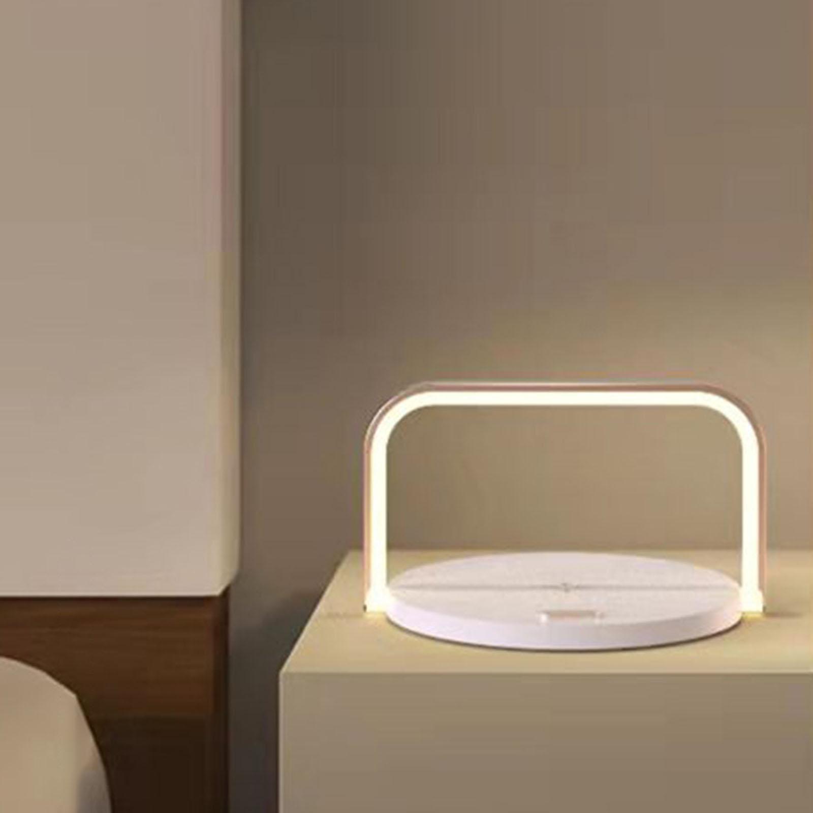 USB LED Desk Lamp with Fast Wireless Charger Bedside Light Bedroom Reading