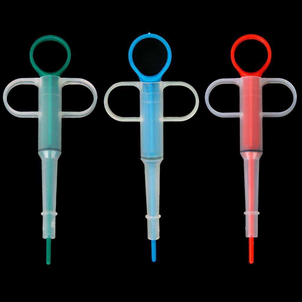 Pet Dog Cat Capsule Tablet Pill Gun Piller Pusher Syringe Doser Set Red