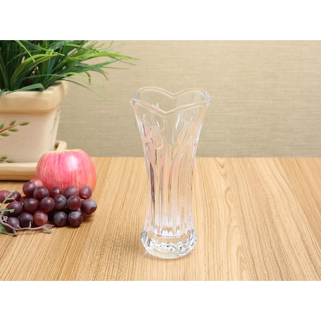Lọ hoa thủy tinh 20cm họa tiết và màu ngẫu nhiên