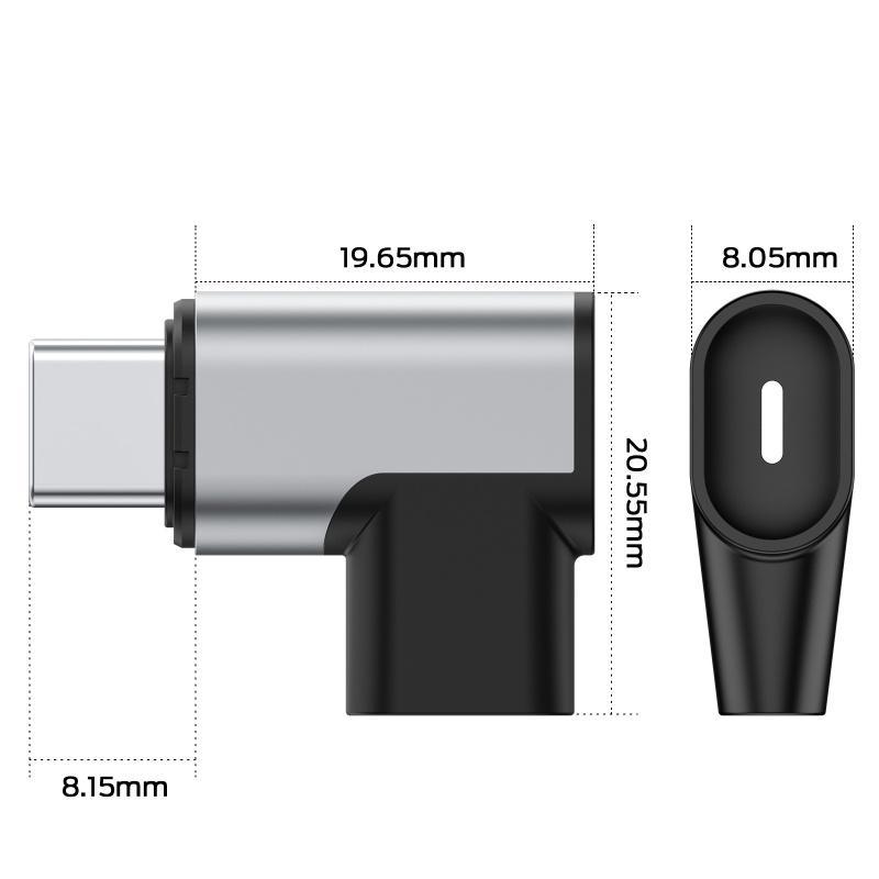 Đầu Chuyển Đổi Sạc FONKEN Sạc Nhanh Type-C USB 3.1 Màu Đen Cho laptop táo