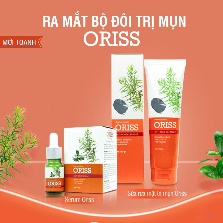 Combo Hỗ Trợ Trị Mụn Oriss - Sữa Rửa Mặt Ngừa Mụn Oriss 100g + Serum ngăn ngừa mụn Oriss 10g