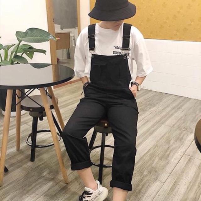 Baggy Yếm kaki Đen, Tan