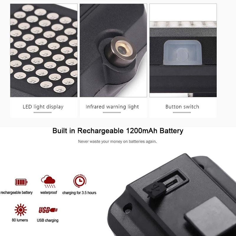 Đèn xi nhan thông minh chống thấm nước có thể sạc lại bằng cổng USB cho xe đạp