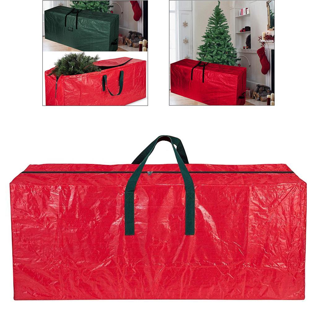 Christmas Xmas Tree Storage Zip Bags Holiday Storage Tote Red_165x76x38cm