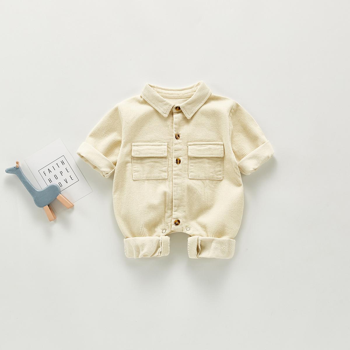 2021 Thu Đông Bé Trai Kho Báu Bé Romper Áo Liền Quần Frock Romper Áo Liền Quần Áo 1 Phù Hợp Với Ren Định Romper Áo Liền Quần Đùi Bé Trai Quần Áo Mùa Đông